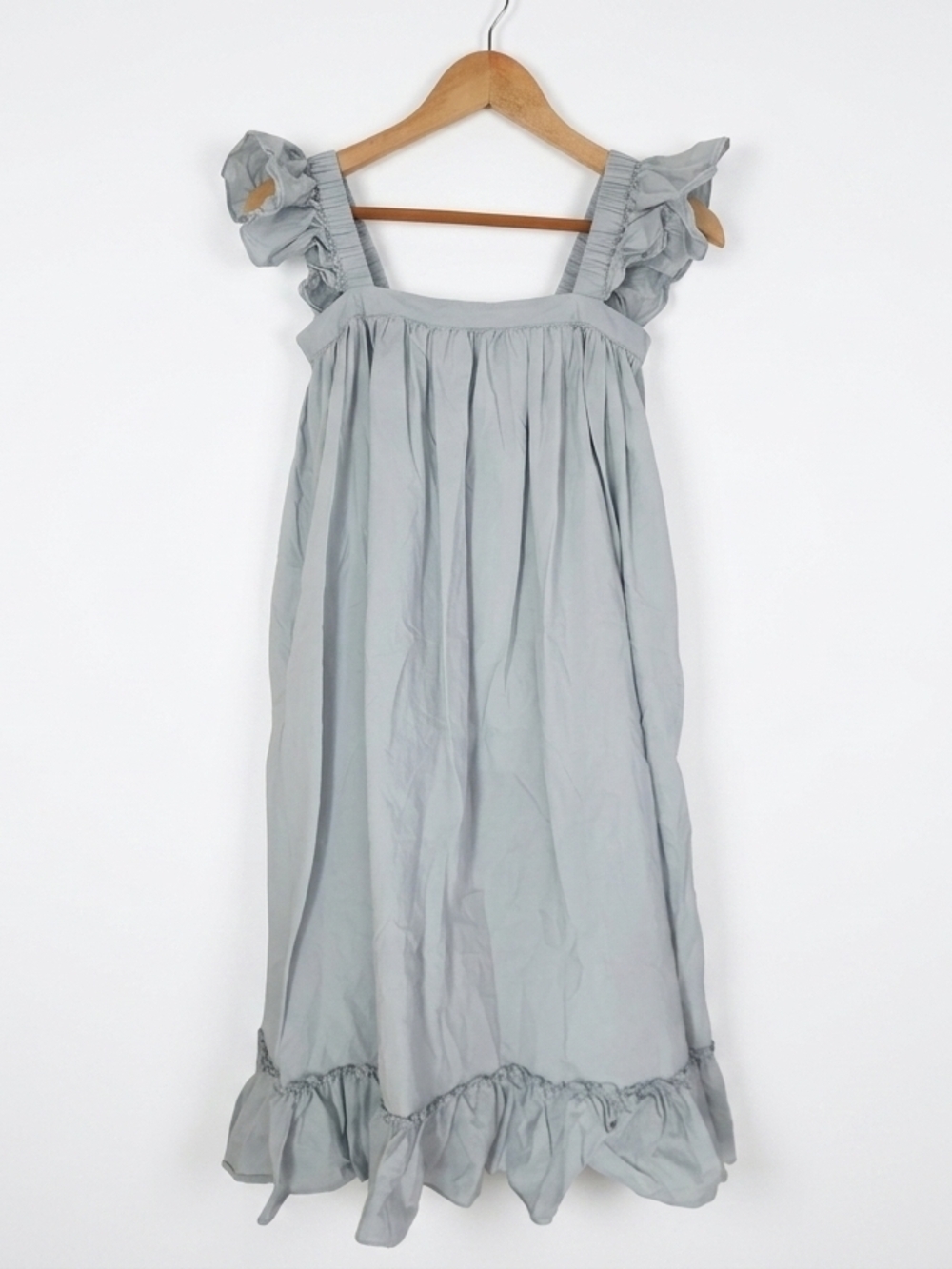 MARBLE Pale Blue Ruffle-Shoulder Maxi Dress - Picture 3 of 7